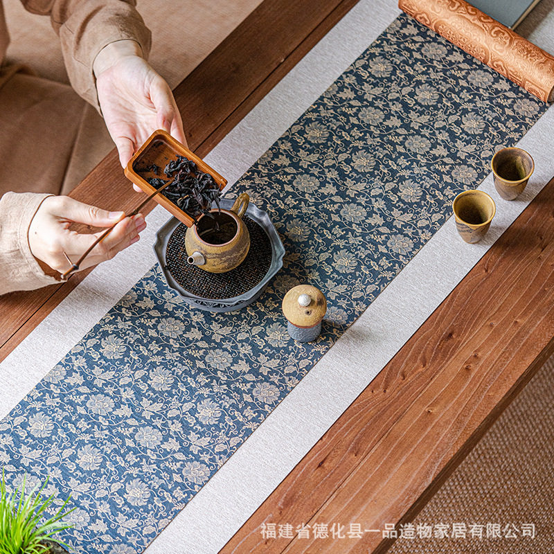 一品造物缠枝莲提花茶席套组