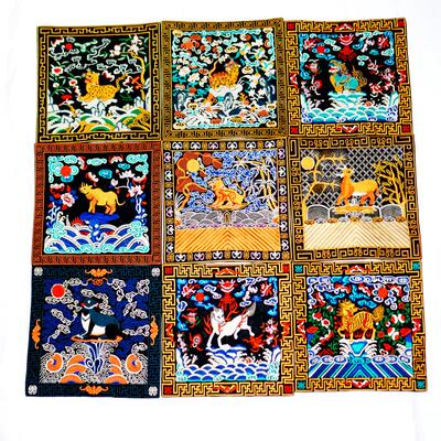 明制戏服补子文官武官一到九品全套绣片一品仙鹤绣花补子礼品绣片