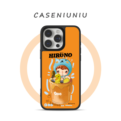 橙汁酷儿小野HIRONO适用苹果华为小米手机壳磁吸iPhone17promax新款16可爱15卡通14小众高级13创意手机壳防摔