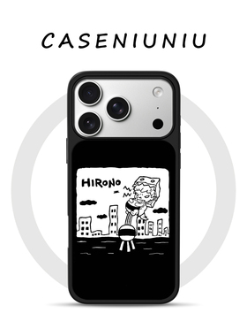 潮酷涂鸦小野Hirono适用苹果华为小米手机壳磁吸iPhone17promax新款16男生15个性14创意13小众高级手机壳防摔