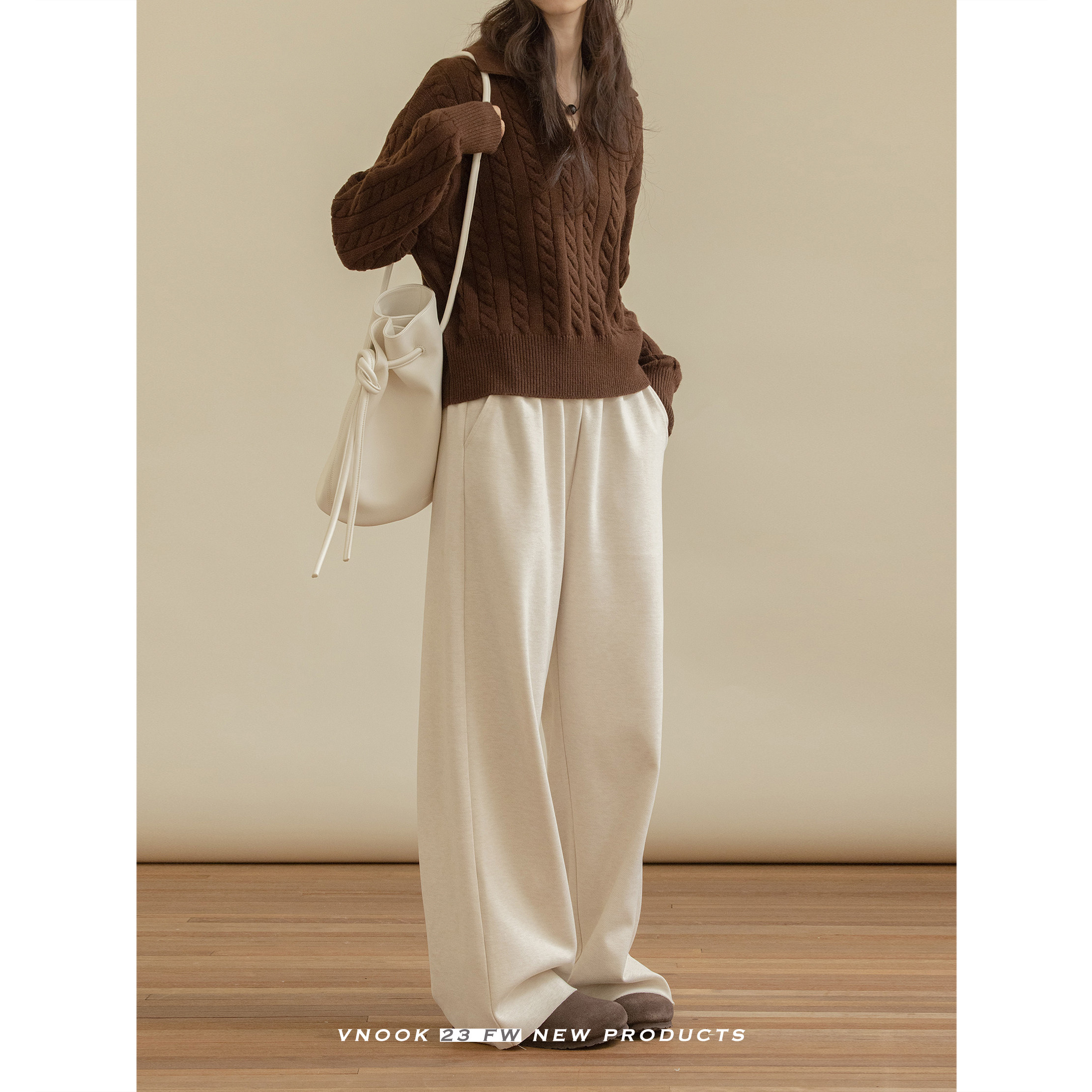 VNOOK ��֯���п�Ů2023�ﶬ�¿�Ӻ�����ֱͲ����ĥë�޼��س���