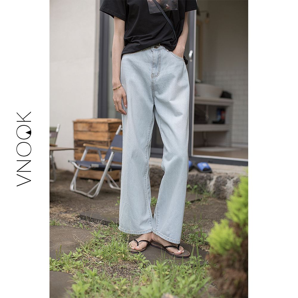 VNOOK/2018Ïļ¾Ð¿î À³¤ÍÈÐÍ ÏÄÈÕdzɫˮϴ¿íËÉÀ«ÍÈÅ£×г¤¿ã Å®