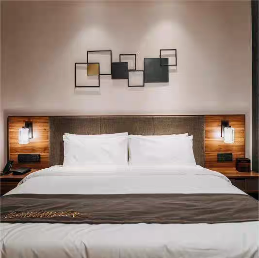 如家精选3.0酒店床头铁艺壁挂挂件装饰品定制