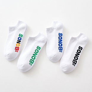 加厚毛巾底简约百搭 船袜白色低帮纯棉短筒运动袜薄款 夏季 袜子男士