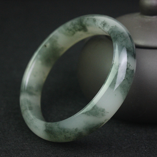 天然玉石手镯带证书正品桂林鸡血玉手镯贵妃料飘花玉镯女