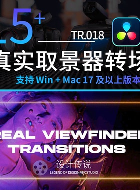 达芬奇转场故障抖动像素显示屏真实取景器过渡 Real Viewfinder