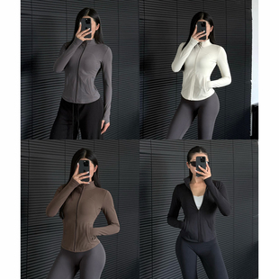 巨显瘦又保暖 瑜伽服立领拉链健身上衣冬 加厚薄绒运动外套女长袖