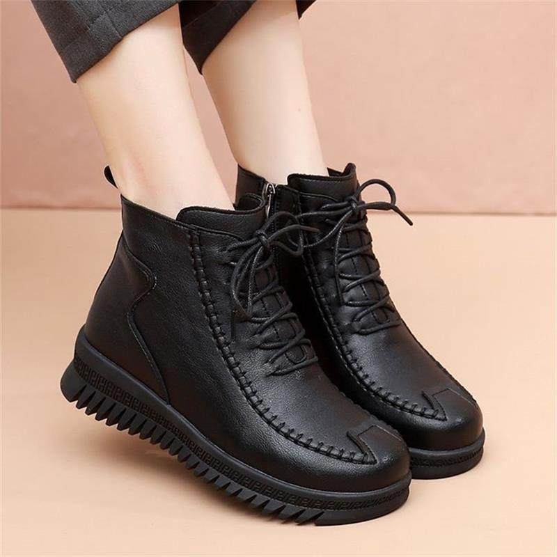 鞋子冬天保暖加绒妈妈棉鞋女中年平底防滑女士棉鞋短靴老人鞋加厚,女鞋,棉鞋,淘宝优惠券,粉丝福利购,淘宝优惠卷