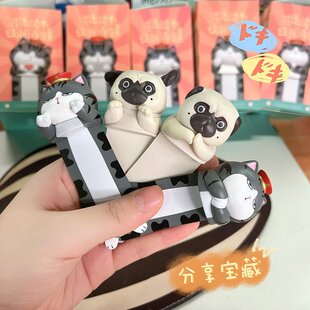 吾皇万睡巴扎黑3D立体动物书签创意文具盲盒可爱卡通学生礼物