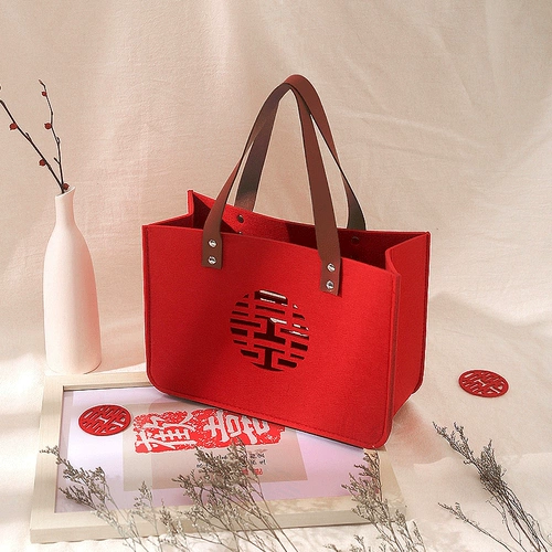 Свадебная полая сумочка Happy Word, свадебная фетровая свадебная сумка, подарочная сумка, сопутствующий подарок, подарочная сумка, свадебные принадлежности