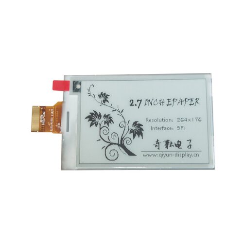 奇耘2.7寸eink黑白墨水屏电子纸