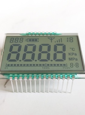 大连奇耘-40度超宽温8路动态驱动4位段码式LCD液晶显示屏GDC03077