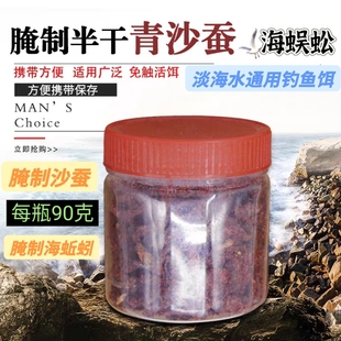 瓶装腌制沙蚕活沙蚕蜜制海蜈蚣海蚯蚓矶钓海钓鱼饵淡海水船钓鱼饵
