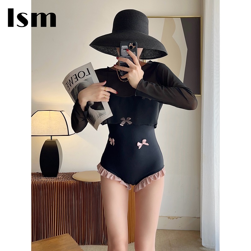 2024新款长袖防晒罩衫连体泳衣