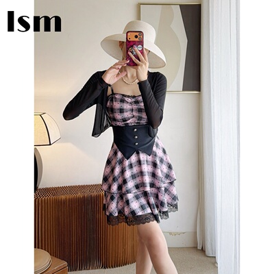 甜辣纯欲小胸遮肚显瘦连体泳衣