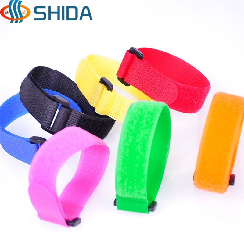 仕达束线魔术贴扎带2.5cm彩色捆扎绑带反扣电池理线带电脑理线器