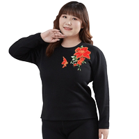 加肥中老年女士繡花冬季防寒打底