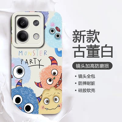 满屏小怪兽适于用红米 Note 13保护套软壳 Note 13 Pro+手机壳硅胶 Note 13 Pro全包男款瞳眼防摔卡通熊猫