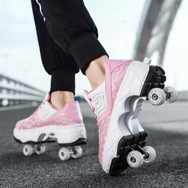 新款大四轮暴走鞋一键控制