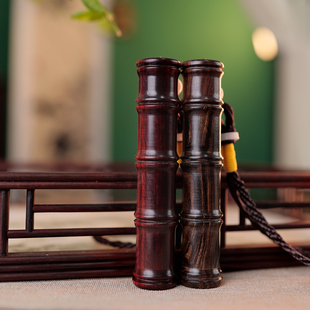 吹气感应紫檀木火折子紫光檀古风点火器充电型个性 礼品情怀打火机