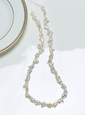 【奇怪的珍珠】天然淡水巴洛克珍珠半成品链条约40cm定制项链 SET