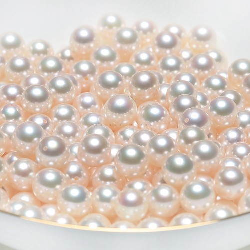 天然海水珍珠akoya正圆极光散珠