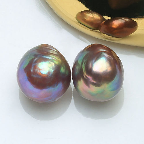 天然淡水巴洛克珍珠油画糖果皱巴