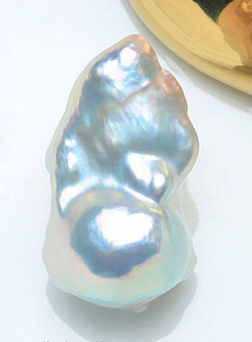 【小巴清仓】10MM天然淡水巴洛克珍珠极光白透粉配对散珠捡漏 BPL