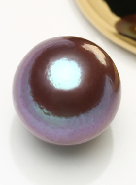 【14mm大龙珠】正圆AAA天然色淡水珍珠散珠极光炫彩蓝莓紫定制BKF