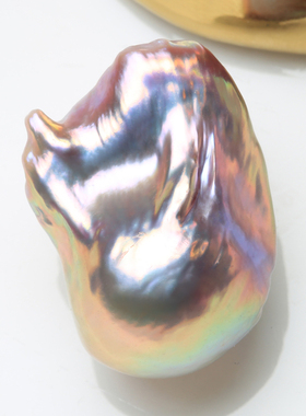 【小巴清仓】15MM天然淡水巴洛克珍珠极光牛油果鱼尾炫巴捡漏 BNS