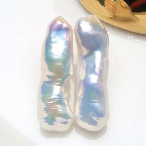 天然无核极光白亮小银条牙签配对