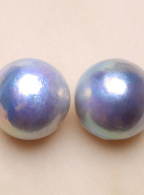 13-16MM天然巴洛克珍珠大白爱迪生配对散珠蓝血极光饱满赛澳白BFN