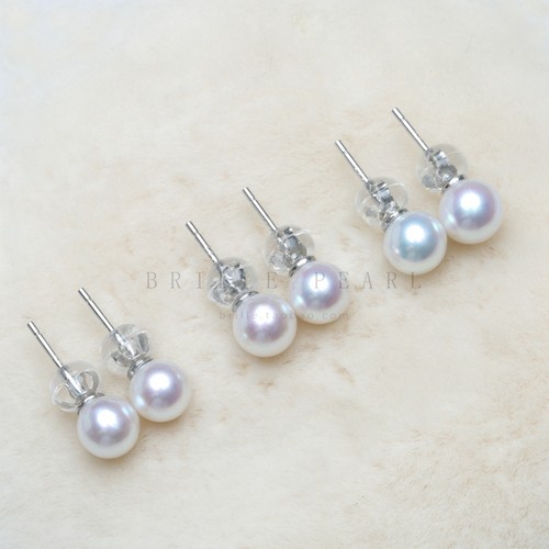 天然淡水akoya珍珠珍珠耳钉