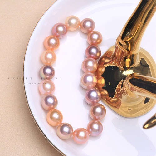 天然淡水爱迪生珍珠手链糖果色