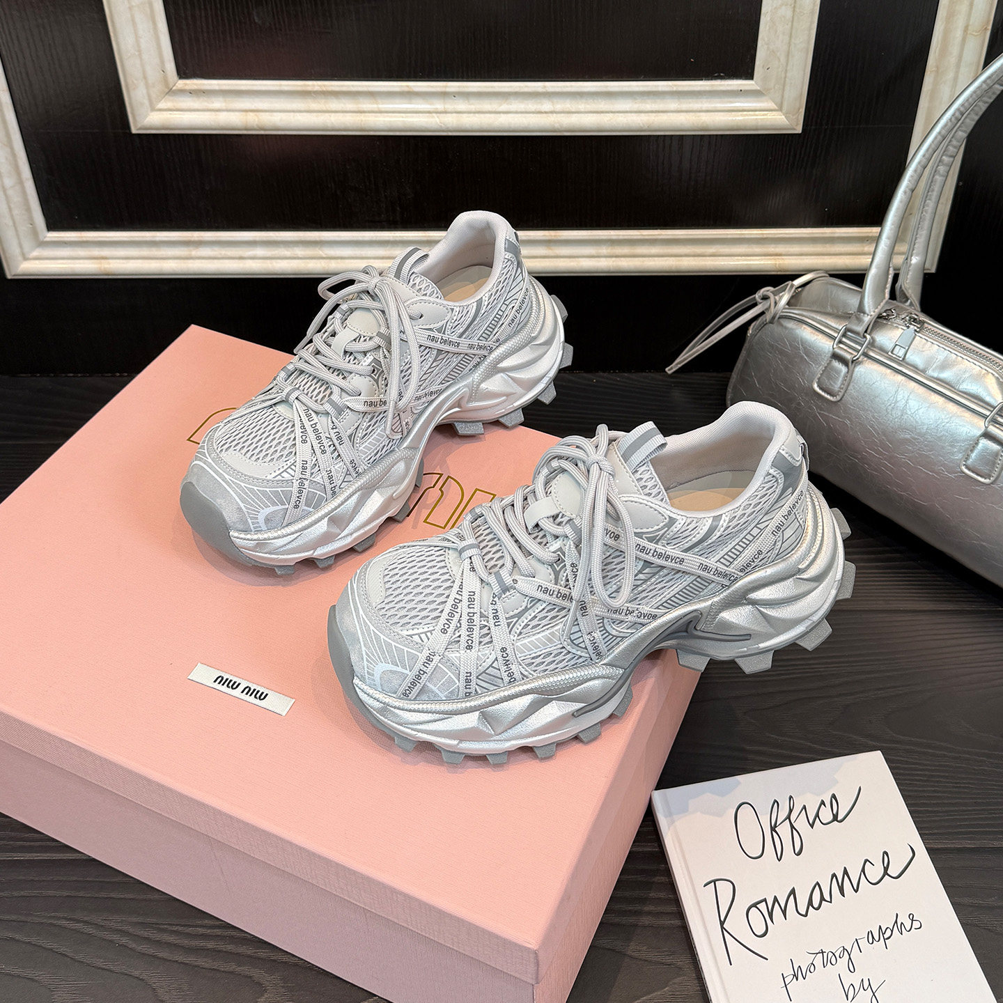 歌诗茵真皮运动鞋女2026新款春季网面透气休闲鞋百搭增高老爹鞋潮,女鞋,时尚休闲鞋,淘宝优惠券,粉丝福利购,淘宝优惠卷