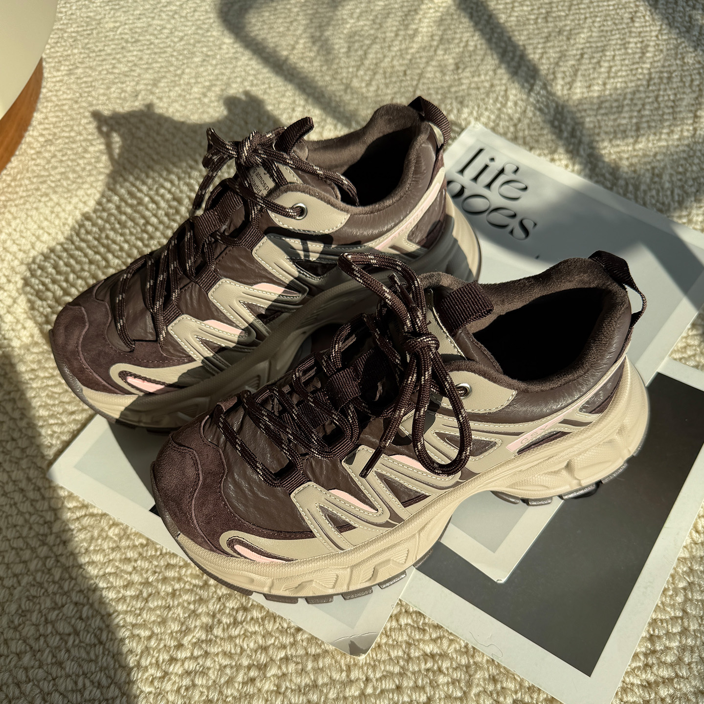 歌诗茵老爹鞋女厚底2025秋冬新款加绒保暖轻便舒适休闲百搭运动鞋