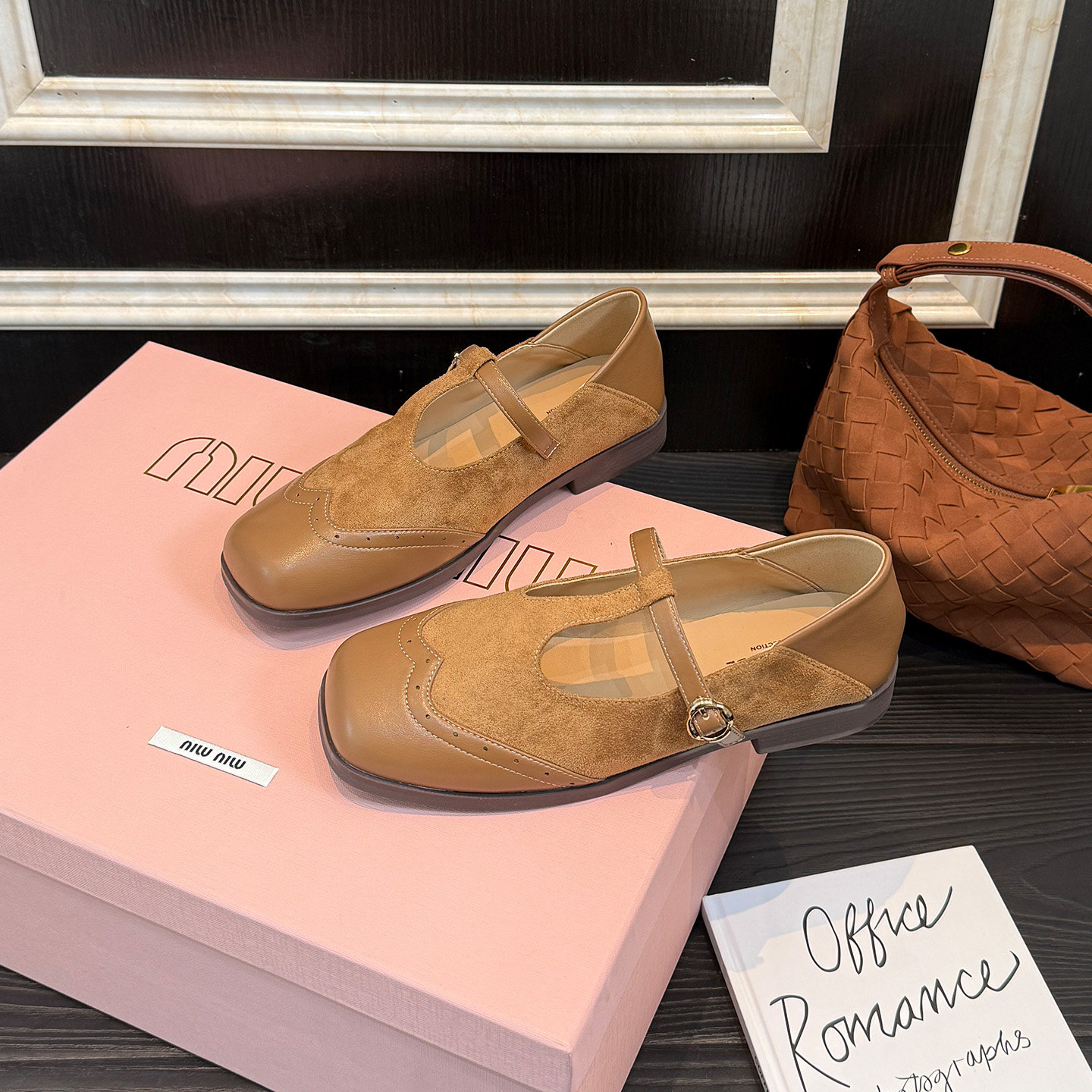 歌诗茵浅口单鞋女2026新款春季平底布洛克鞋百搭复古一字扣奶奶鞋,女鞋,乐福鞋（豆豆鞋）,淘宝优惠券,粉丝福利购,淘宝优惠卷