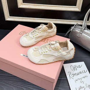 透气丑萌运动休闲鞋 歌诗茵德训鞋 女2026年新款 春季 百搭平底阿甘鞋