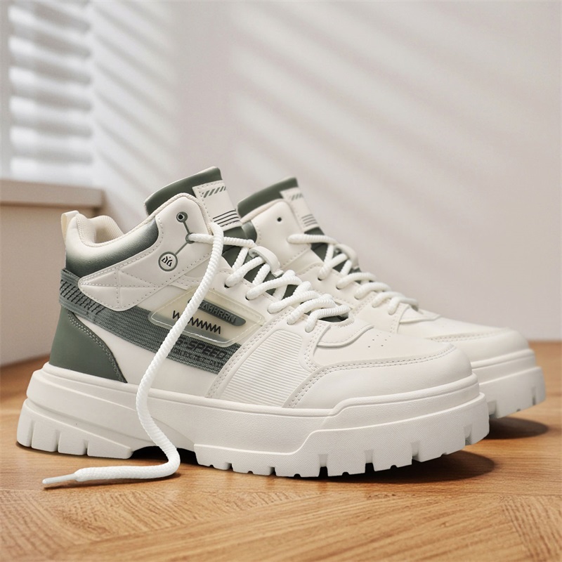 秋冬工装马丁靴休闲运动皮面防滑百搭男士高帮小白鞋男鞋2025新款