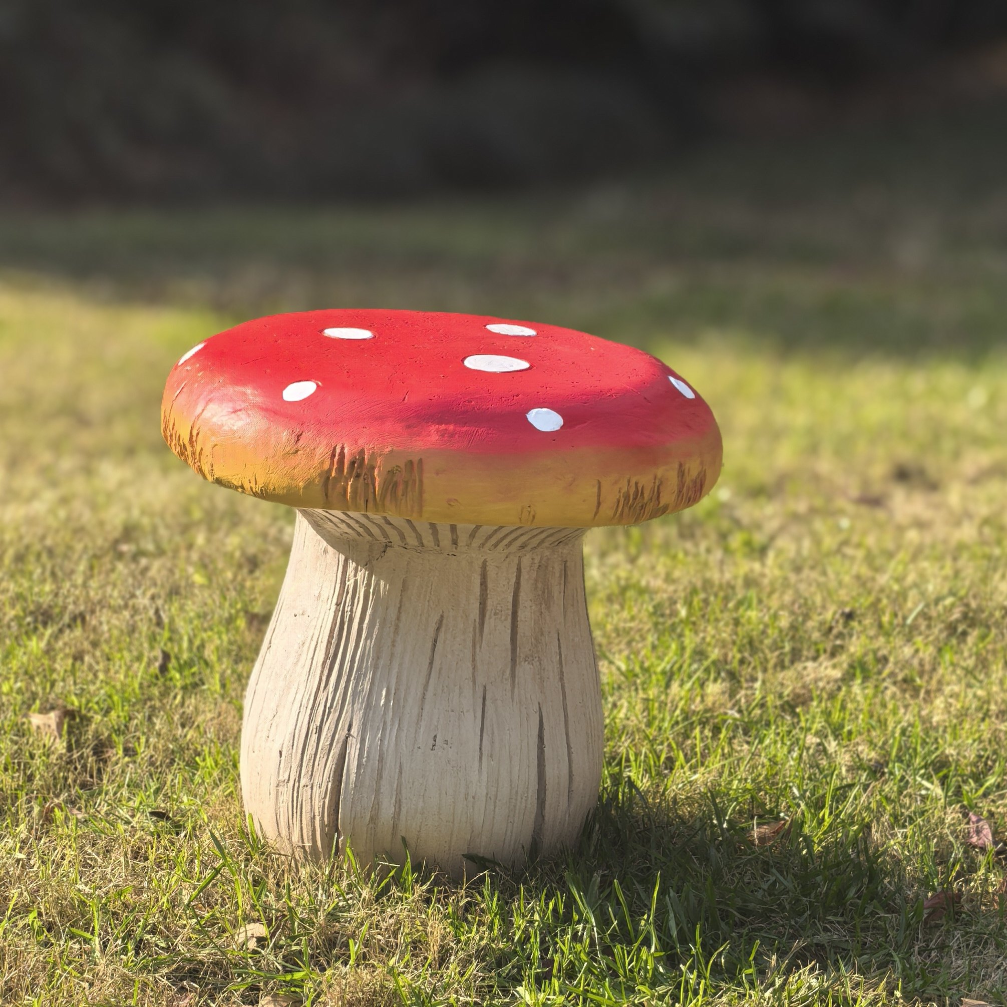 创意仿真蘑菇凳子氧化镁户外庭院装饰摆件红色波点可爱坐凳,家居饰品,户外/庭院摆件,淘宝优惠券,粉丝福利购,淘宝优惠卷