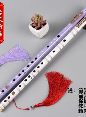 长笛乐器初学者笛子初学成人零基础横笛黑色学生苦竹笛白紫色儿童