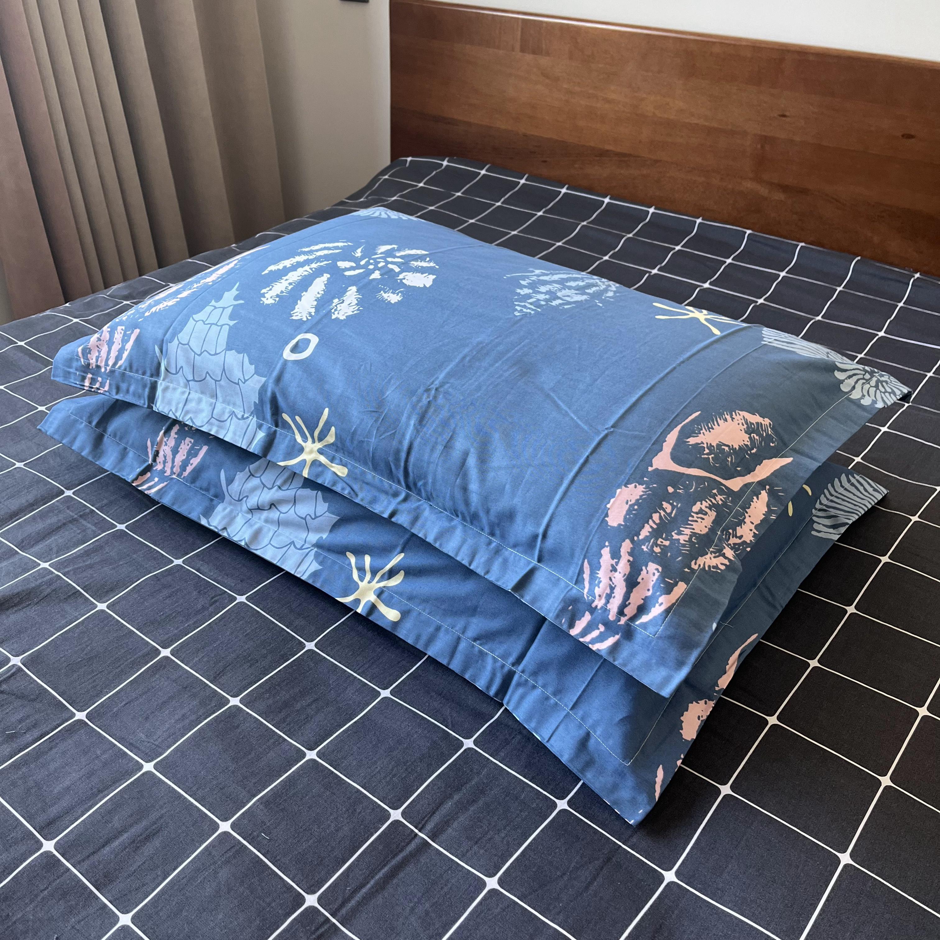 纯棉不掉色不起球枕套