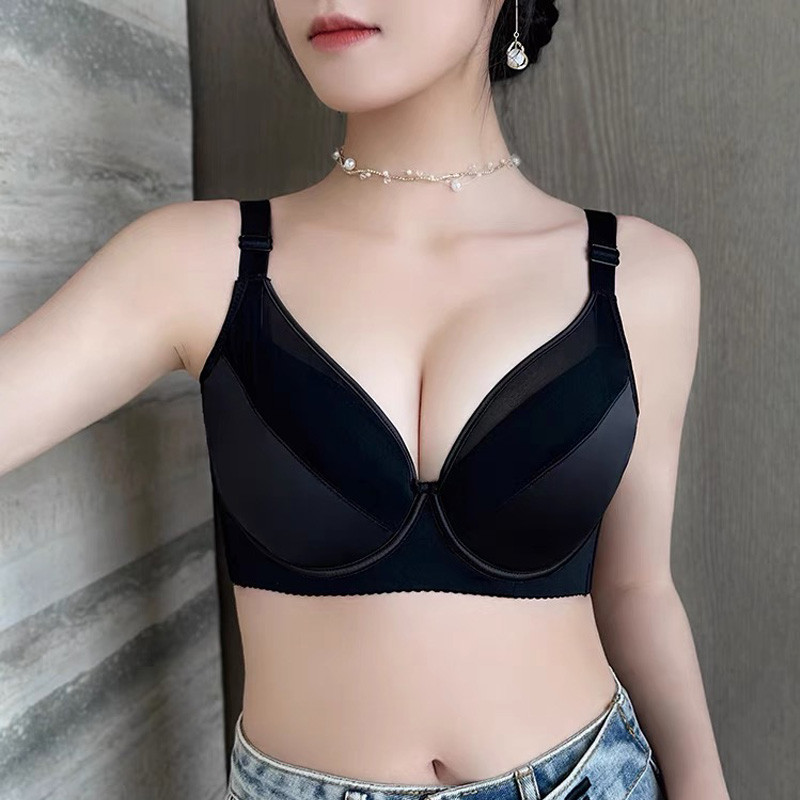 西施尔新款无痕大码内衣4排软钢圈胸罩大胸显小文胸光面薄白色70C