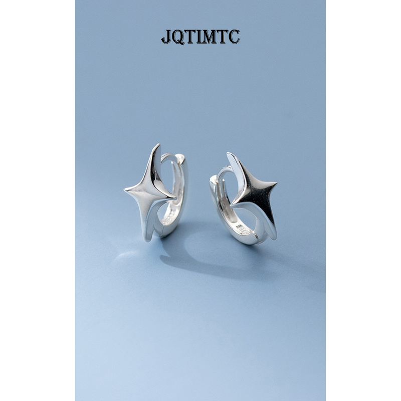 通体s925纯银女简约耳环