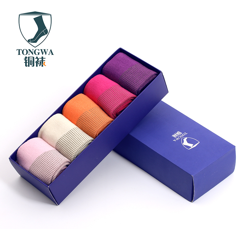 铜袜 竹炭纤维抗菌防臭短袜子女士松口棉中筒夏季运动吸汗透气