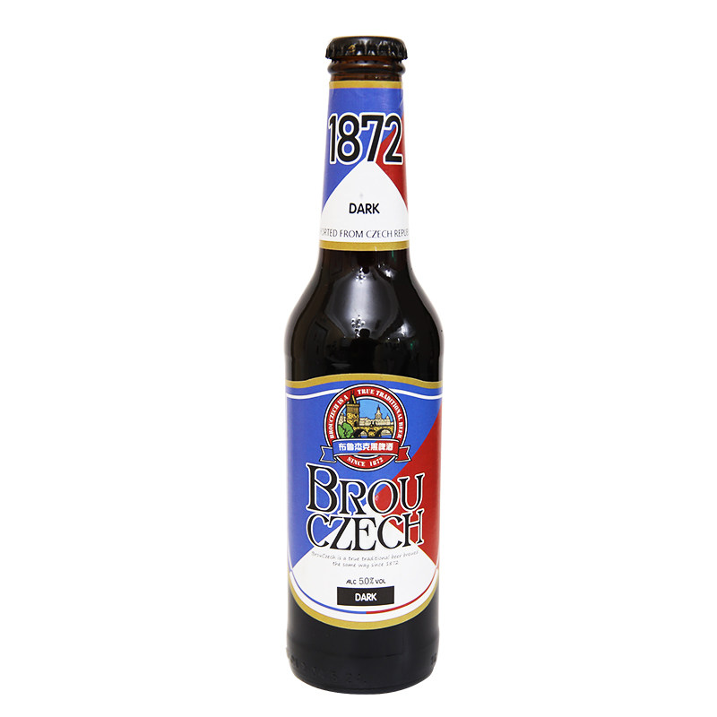 捷克原装进口黑啤 布鲁杰克黑啤酒 500ml*6瓶 包装新升级