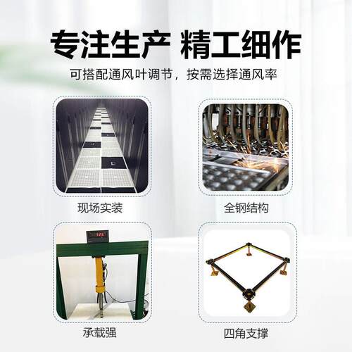 铝合金防静电通风地板净化出风口600x600率可调节可调节通风率
