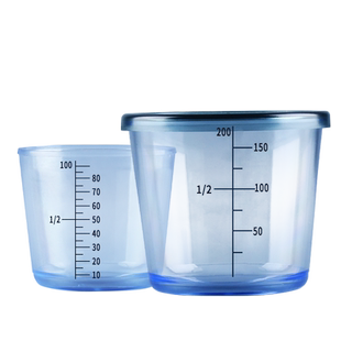 钓鱼王开饵量杯两件套大容量带刻度加厚PVC饵料杯钓鱼具用品大全