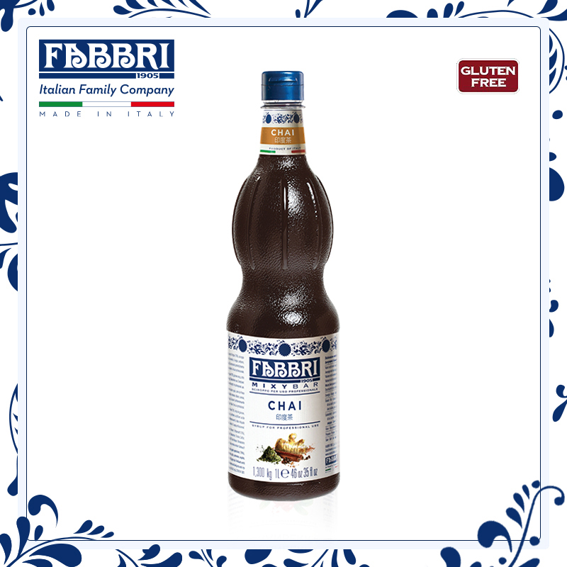 法布芮Fabbri印度茶糖浆/咖啡糖浆Chai Syrup意大利进口1.3kg/1L-封面