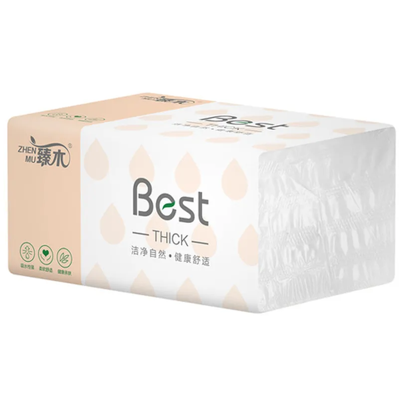 卫生纸抽纸纸巾整加厚粉白臻木家用餐巾纸80年装包加量木浆